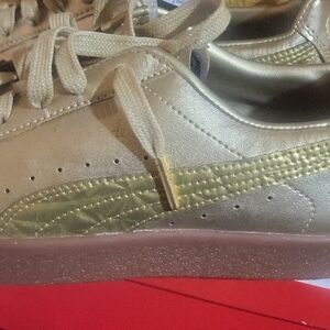 Puma Women's Metallic Gold Sneakers